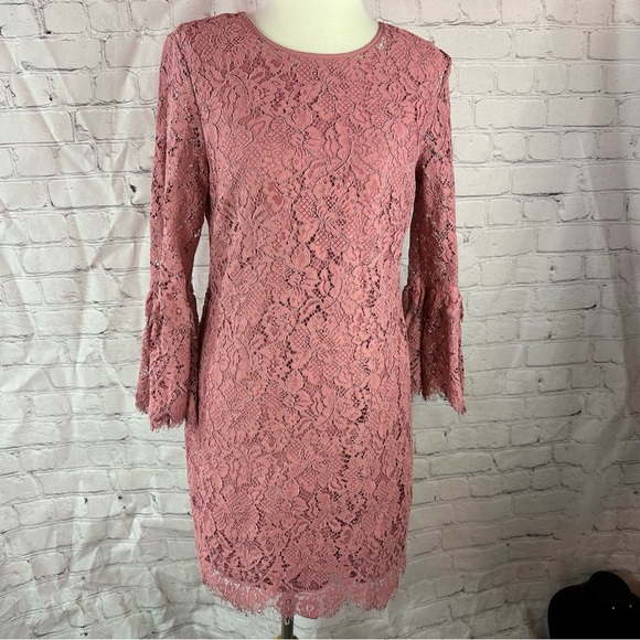 Banana Republic Dresses & Skirts - Banana Republic Lace overlay sheath pencil Dress womens 6 fairy wedding easter